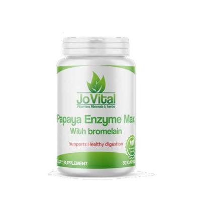 Jovital Papaya Enzyme Max With Bromelain 60 Capsules